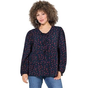 Ulla Popken - Blouse - Marine/Rood - Blouseshirt