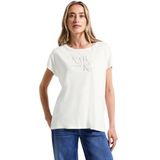 Street One - Casual Shirt - Blauw - Katoen-Modaalmix