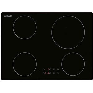 IB 5004 BK - Induction Ceramic Hob with 4 Cooking Zones - Automatic Pan Detection - Touch Control with Residual Heat Indicator - 9 Power Levels - Cata