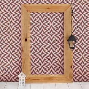 Apalis Vliesbehang rood geometrisch strepenpatroon patroonbehang vierkant | vliesbehang wandbehang muurschildering foto 3D fotobehang voor slaapkamer woonkamer keuken | grootte: 192x192 cm, rood,