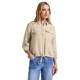 Street One - A345741 - Damesblouse - Kustbeige - Gemengd Linnen