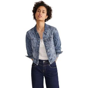 Street One Dames denim jas, Indigo Laser Coat, laser indigo wash, 36