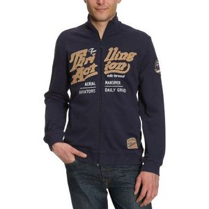 edc by ESPRIT Heren sweatshirt Q35652, blauw (423), 48