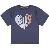 Levi's - Oversized T-shirt - Zwart - Jersey - Grafisch Hartafdruk