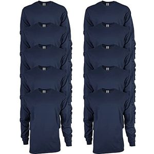 GILDAN heren Ultra Katoenen T-shirt met lange mouwen, Stijl G2400, Marine, S
