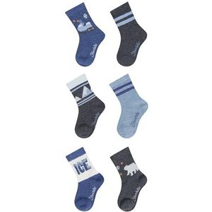Sterntaler sokken 6-pack winter, jeansblauw gemêleerd., 17/18 EU