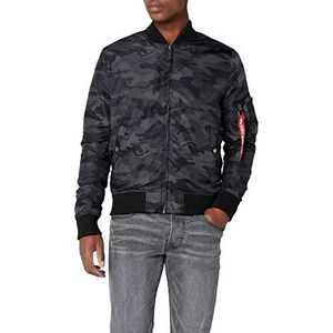 ALPHA INDUSTRIES Bomberjack voor heren, zwart (Black Camo 125), XXL