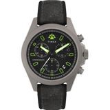 Timex Heren chronograaf quartz horloge met rubberen band TW2V96300, Zwart, TW2V96300-AMZUK