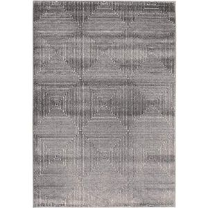 benuta tapijt Diamond Chess grijs 140x200 cm | modern tapijt voor woon- en slaapkamer