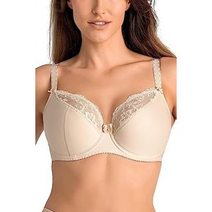 Teyli Dames Semi Soft BH met kant Beige 95D, beige, 95D