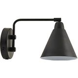 House Doctor Game wandlamp zwart/wit diameter 20 cm E14 max 40 W kabel 2,5 m Cb0683 zwart/wit Ø 15 cm armlengte 70 cm