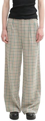 TOM TAILOR - Palazzo Broek - Beige Green Check - Dames