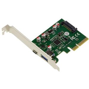 KALEA-INFORMATIQUE PCI Express PCIe naar USB 3.1 10GB-controllerkaart 2 externe poorten: 1x type A + 1x type C met ASM1142-chipset