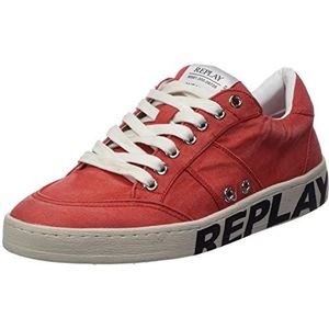 Replay Blog Washed Sneakers voor heren, 047 Rood, 40 EU