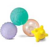 Infantino Activity Ball Set Music & Lights - 4 Colourful, Bouncy, & Multi-Textured Balls for Fine Motor Development for Little Hands, BPA free (215023-02)