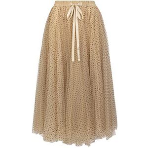 ApartFashion APART Tule rok voor dames, allover met stippen, skirt, beige, normaal, beige, M