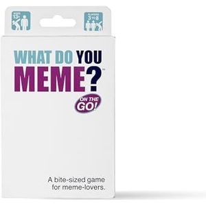 WHAT DO YOU MEME ? Onderweg! Het hapklare Travel Edition-kaartspel voor meme-liefhebbers. Amerikaanse versie.