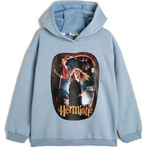 Koton Girls's Harry Potter Hoodie Licensed Long Sleeve Brushed Interior Sweatshirt, blauw (627), 7-8 Jahre