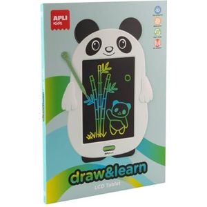 APLI Kids 19957 Funny Animal LCD-bord, ultralicht, voor tekenen en wissen heel eenvoudig zonder papier