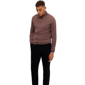 SELETED HOMME SLHTOWN Merino Coolmax Knit Mock B NOOS, Pepercorn/Detail:melange, S