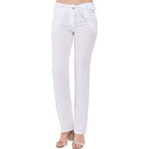 Bonamaison Dames Trlsc100954 Casual Broek, Wit, 12 UK