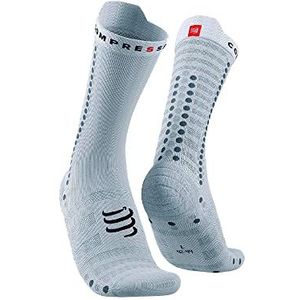 COMPRESSPORT Pro Racing Socks v4.0 Light Bike Sokken, wit/grijs, maat 39-41, unisex, volwassenen