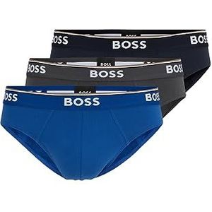 Hugo Boss Classic Regular Fit Stretch Briefs voor heren, 3 stuks, marineblauw/antraciet/zwart., XXL