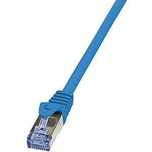 LogiLink CQ3036S CAT6A S/FTP patchkabel PrimeLine AWG26 PIMF LSZH blauw 1,00m