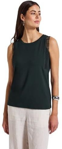 Street One - Mouwloze Top - Wit - Viscosemix