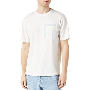 TOM TAILOR Denim Uomini T-shirt 1035589, 12906 - Wool White, L