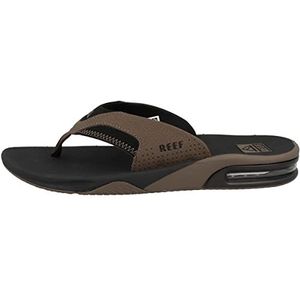 Reef Fanning Flip Flop voor heren, Zwart en Tan, 37.5 EU