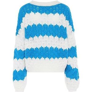 Ebeeza Dames trendy vintage pullover wolwit turquoise XS/S, wolwit turquoise, XS
