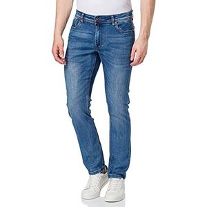 Timezone Heren Slim Eduardotz Jeans, Jeans Blue Wash, 33W x 36L