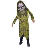 Amscan - Kinderkostuum zombie, robe, capuchon met gezichtsmasker, moerasskelet, horrorkostuum, themafeest, carnaval, Halloween