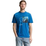 TOM TAILOR - Shirt - Camel - Motiefprint - Kwartmouw