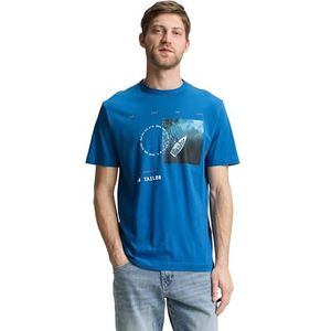 TOM TAILOR - Shirt - Camel - Motiefprint - Kwartmouw