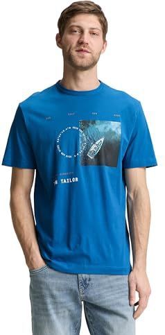 TOM TAILOR - Shirt - Camel - Motiefprint - Kwartmouw