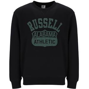 Russell Athletic A30132-IO-099 State-Crewneck Sweatshirt voor heren, lange mouwen, sodaliet, blauw, maat S