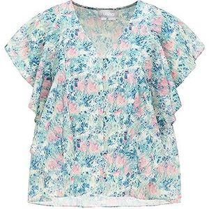 usha Damesblouse 10115731, lichtblauw meerkleurig, M, Lichtblauw meerkleurig, M