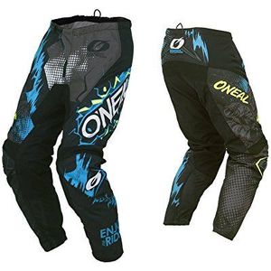 O'NEAL | Motocross Broek | Enduro Motocross | uitzonderlijke bewegingsvrijheid, volledig gevoerd, rubberen bescherming pad voor extra bescherming | Broek Element Villain | Adult | Grijs | Maat 28