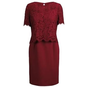 APART Fashion Apart etui-jurk voor dames, met kanten jasje, galajurk, bordeaux, 42