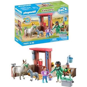 PLAYMOBIL Starter Packs Boerderij dierenarts met de ezels - 71471