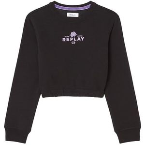 Replay Korte trui voor meisjes, 098 Black, 14 Jaren