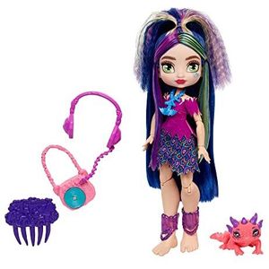 Cave Club Lumina pop met haar en mode speelgoed, incl. huisdier (Mattel GXM14)