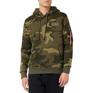 Alpha Industries Hoody met achteropdruk Camo Hooded Sweat voor heren Olive
