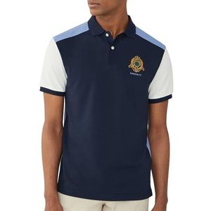 Hackett London Heren GMD Merino Silk Fz Polo, Blauw (Navy), 3XL, Blauw (zwart), 3XL