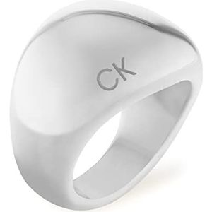 Calvin Klein Dames PLAYFUL ORGANIC SHAPES Collectie Ring Roestvrij staal - 35000443B, Metaal, Geen edelsteen