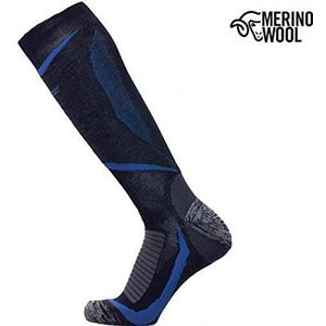 Merino skisokken NTP 100 heren zwart/blauw