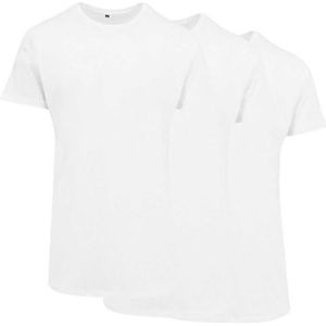 Build Your Brand - T-shirt - Wit - Lot van 3