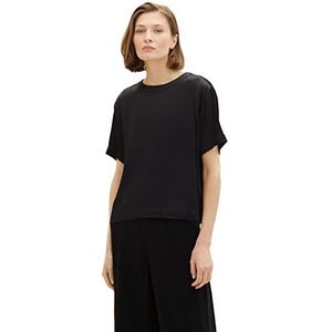 TOM TAILOR Dames 1036700 blouse, 14482-Deep Black, 42, 14482 - Deep Black, 42